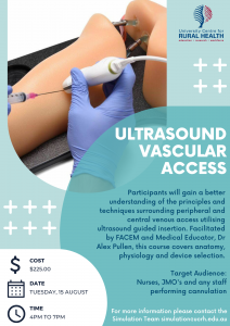 COURSE FULL - Ultrasound Vascular Access Course @ Nyumbalihgu Simulation Centre | Lismore | New South Wales | Australia
