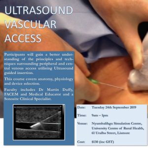 Ultrasound Vascular Access Course @ Nyumbalihgu Simulation Centre | Lismore | New South Wales | Australia