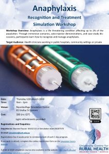 Anaphylaxis - Recognition and Treatment Simulation Workshop @ Nyumbalihgu Simulation Centre | Lismore | New South Wales | Australia