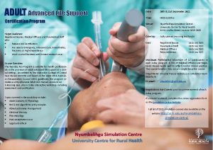 Adult Advanced Life Support @ UCRH Nyumbalihgu Simulation Centre