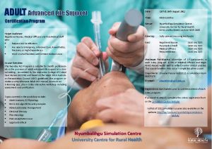 Adult Advanced Life Support @ UCRH Nyumbalihgu Simulation Centre