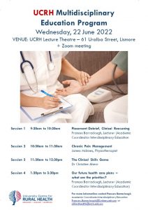 UCRH Multidisciplinary Education Program @ University Centre for Rural Health