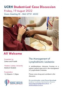 UCRH Student-Led Case Discussion @ University Centre for Rural Health