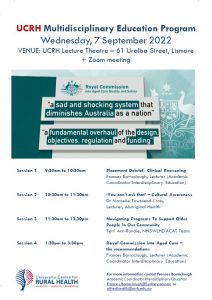 UCRH Multidisciplinary Education Program @ University Centre for Rural Health