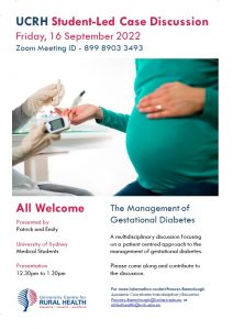 UCRH Student-Led Case Discussion @ University Centre for Rural Health