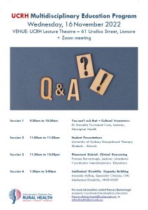 UCRH Multidisciplinary Education Program @ University Centre for Rural Health