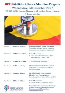 UCRH Multidisciplinary Education Program @ University Centre for Rural Health