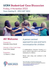 UCRH Student-Led Case Discussion @ University Centre for Rural Health