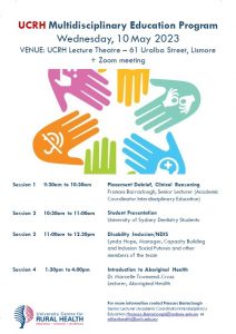 UCRH Multidisciplinary Education Program on Wednesday, 10 May 2023 @ University Centre for Rural Health