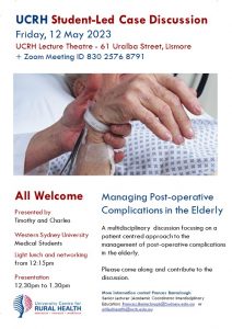 UCRH Student-Led Case Discussion on Friday, 12 May 2023 @ University Centre for Rural Health