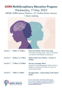 UCRH Multidisciplinary Education Program on Wednesday, 17 May @ University Centre for Rural Health