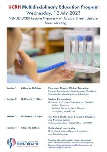 UCRH Multidisciplinary Education Program @ University Centre for Rural Health