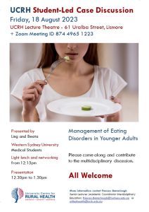 UCRH Student-Led Case Discussion @ University Centre for Rural Health