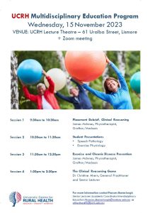 UCRH Multidisciplinary Education Program @ University Centre for Rural Health