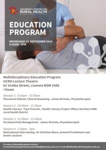 UCRH Multidisciplinary Education Program on Wednesday 11 September 2024 @ UCRH Lecture Theatre