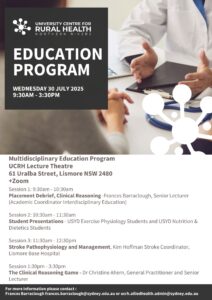 UCRH Multidisciplinary Education Program on Wednesday 30 July 2025 @ UCRH Lecture Theatre