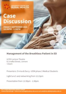 Student Led Case Discussion next Friday 5 September 2025 @ UCRH Lecture Theatre