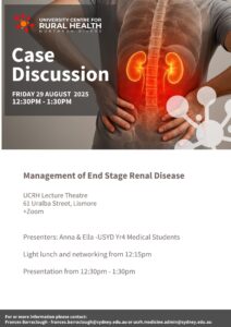 Student Led Case Discussion next Friday 29 August 2025 @ UCRH Lecture Theatre