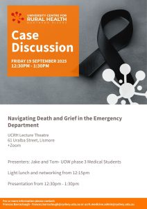 Student Led Case Discussion next Friday 19 September 2025 @ UCRH Lecture Theatre