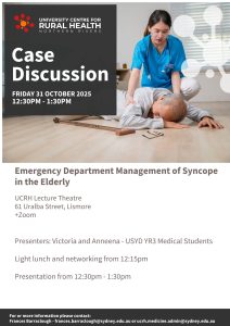 Student Led Case Discussion next Friday 31 October 2025 @ UCRH Lecture Theatre