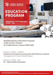 UCRH Multidisciplinary Education Program on Wednesday 5 November 2025 @ UCRH Lecture Theatre