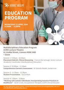 UCRH Multidisciplinary Education Program on Wednesday 22 April 2026 @ UCRH Lecture Theatre